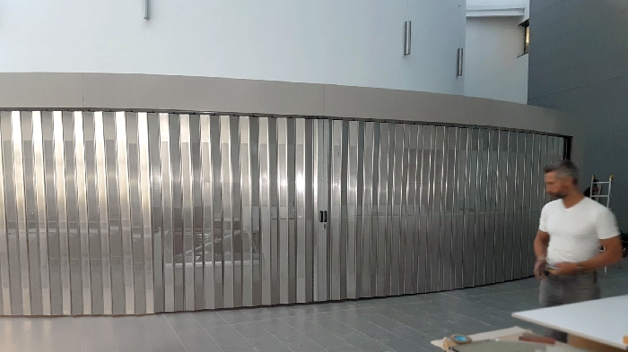 Curved security shutters FoldingPACK®: closure for Viterbo Hospital
