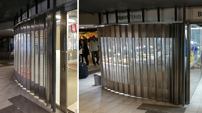 Sliding folding shutter FoldingPACK® - Metro Station Milano Centrale